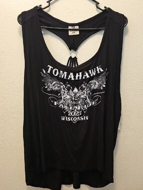 Tomahawk Rally 2023 Tank with strappy back. New with tags.